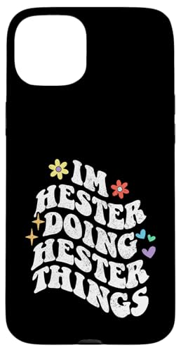 Retro Groovy I'm Hester Doing Hester Things Funny Mother's Hülle für iPhone 15 Plus Retro Groovy I'm Hester Doing Hester Things Funny Mother's Hülle für iPhone 15 Plus von Personalized Name Mothers Day outfit For Women