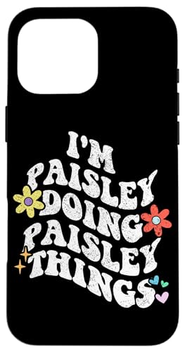 Retro Groovy I'm Paisley Doing Paisley Things Funny Mother's Hülle für iPhone 16 Pro Max Retro Groovy I'm Paisley Doing Paisley Things Funny Mother's Hülle für iPhone 16 Pro Max von Personalized Name Mothers Day outfit For Women
