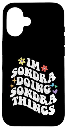 Retro Groovy I'm Sondra Doing Sondra Things Funny Mother's Hülle für iPhone 16 Retro Groovy I'm Sondra Doing Sondra Things Funny Mother's Hülle für iPhone 16 von Personalized Name Mothers Day outfit For Women