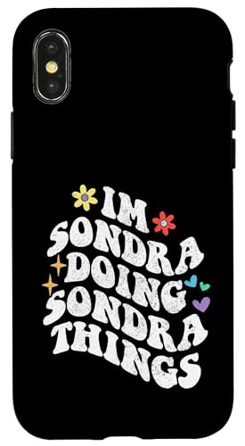 Retro Groovy I'm Sondra Doing Sondra Things Funny Mother's Hülle für iPhone X/XS Retro Groovy I'm Sondra Doing Sondra Things Funny Mother's Hülle für iPhone X/XS von Personalized Name Mothers Day outfit For Women
