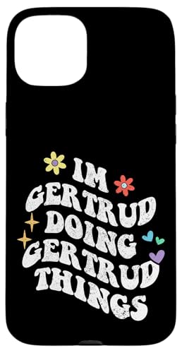 Retro Groovy Ich mache Gertrud Sachen Lustiger Mutters Hülle für iPhone 15 Plus Retro Groovy Ich mache Gertrud Sachen Lustiger Mutters Hülle für iPhone 15 Plus von Personalized Name Mothers Day outfit For Women