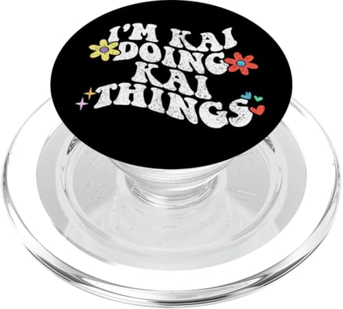 Retro Groovy Im Kai Doing Kai Things Lustiger Muttertag PopSockets PopGrip für MagSafe Retro Groovy Im Kai Doing Kai Things Lustiger Muttertag PopSockets PopGrip für MagSafe von Personalized Name Mothers Day outfit For Women