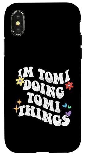 Retro Groovy Im Tomi Doing Tomi Things Lustiger Muttertag Hülle für iPhone X/XS Retro Groovy Im Tomi Doing Tomi Things Lustiger Muttertag Hülle für iPhone X/XS von Personalized Name Mothers Day outfit For Women