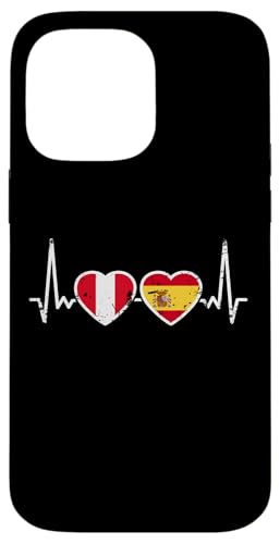 Peru Spanien Vintage Herzschlag Flagge Spanier Peruaner Hülle für iPhone 14 Pro Max Peru Spanien Vintage Herzschlag Flagge Spanier Peruaner Hülle für iPhone 14 Pro Max von Peruanische Stolz Perú Design Peru Geschenke