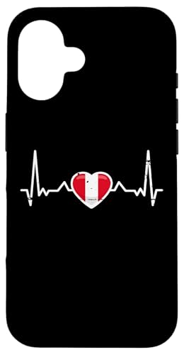 Peru Vintage Vintage Herzschlag Peruanische Flagge Peruaner Hülle für iPhone 16 von Peruanische Stolz Perú Design Peru Geschenke