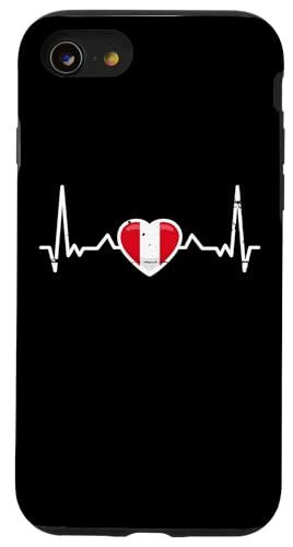 Peru Vintage Vintage Herzschlag Peruanische Flagge Peruaner Hülle für iPhone SE (2020) / 7 / 8 von Peruanische Stolz Perú Design Peru Geschenke