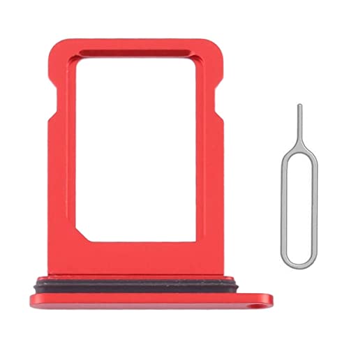 Perzework SIM-Kartenfach Halter Slot Ersatz für iPhone 13 (rot) mit wasserdichtem Gummiring und Auswurfstift (Single Sim Version) von Perzework