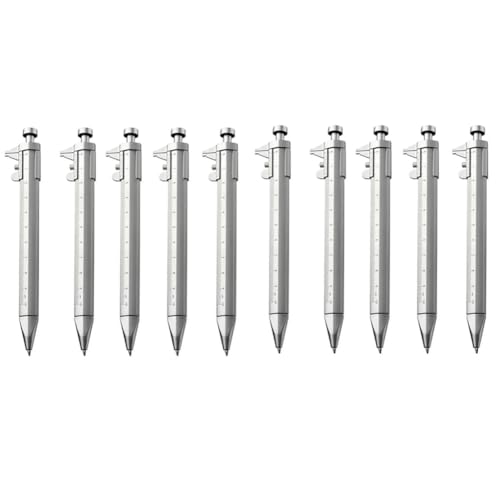 Pesfehhy 10 Stk. Schieblehre 0-100mm Kugelschreiber Multifunktions-Gadget für Männer Frauen Holzarbeiter Studenten Pesfehhy 10 Stk. Schieblehre 0-100mm Kugelschreiber Multifunktions-Gadget für Männer Frauen Holzarbeiter Studenten von Pesfehhy