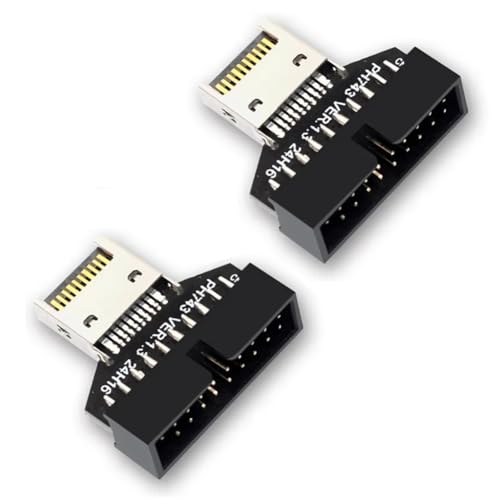 Pesfehhy 2 Stück Computer-Motherboard USB3.2 Typ-E 20Pin auf USB 19P Chassis Front USB Typ A Typ C Verlängerungsadapter Pesfehhy 2 Stück Computer-Motherboard USB3.2 Typ-E 20Pin auf USB 19P Chassis Front USB Typ A Typ C Verlängerungsadapter von Pesfehhy