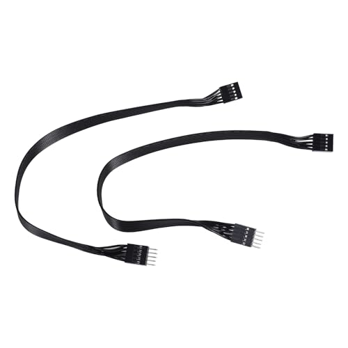 Pesfehhy 2 Stück Series Mainboard HD Audio 9 Pin Verlängerungskabel männlich auf PC Basteln schwarz 30 cm von Pesfehhy