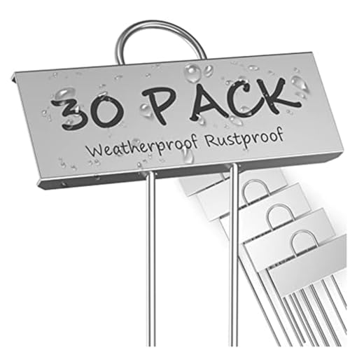 Pesfehhy 30er-Pack Metall-Pflanzenetiketten, Wetterfeste Gartenmarkierungen, Wiederverwendbare Kindergartenetiketten für Gemüse, Blumen, Samen, Gewächshaus, Einfache Installation, Einfach zu Pesfehhy 30er-Pack Metall-Pflanzenetiketten, Wetterfeste Gartenmarkierungen, Wiederverwendbare Kindergartenetiketten für Gemüse, Blumen, Samen, Gewächshaus, Einfache Installation, Einfach zu von Pesfehhy