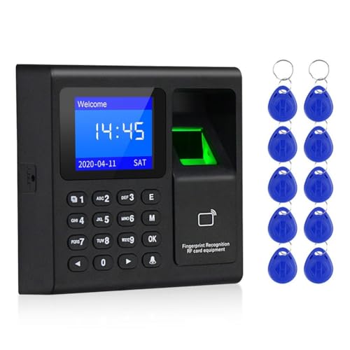 Pesfehhy Fingerabdruck-Maschine + 10 Karten, Zugangskontrolle, elektrischer Uhrrekorder Pesfehhy Fingerabdruck-Maschine + 10 Karten, Zugangskontrolle, elektrischer Uhrrekorder von Pesfehhy