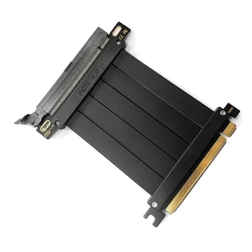 Pesfehhy Full Speed PCI-E 4.0 16 X Grafikkarten-VerläNgerungskabel, Adapterplatine, Erweiterungsport, 180-Grad-10-Cm-Kabel von Pesfehhy