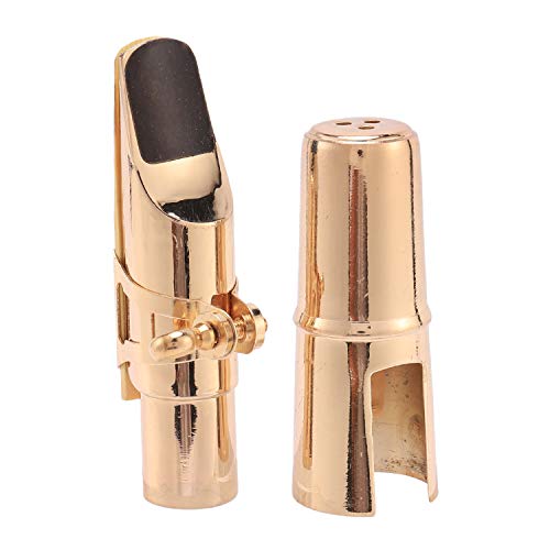 Pesfehhy Golden Alto Sax Saxophon Mund StüCk mit MüTzen- und Ligatur Musik Instrumenten Pesfehhy Golden Alto Sax Saxophon Mund StüCk mit MüTzen- und Ligatur Musik Instrumenten von Pesfehhy