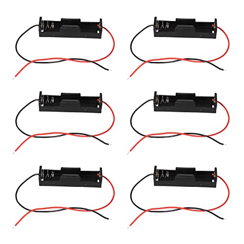 Pesfehhy R 6 Stück Kabelverbinder, 1,5 V, AAA, Batteriehalter, Kunststoff, Aufbewahrungsbox, Schwarz Pesfehhy R 6 Stück Kabelverbinder, 1,5 V, AAA, Batteriehalter, Kunststoff, Aufbewahrungsbox, Schwarz von Pesfehhy