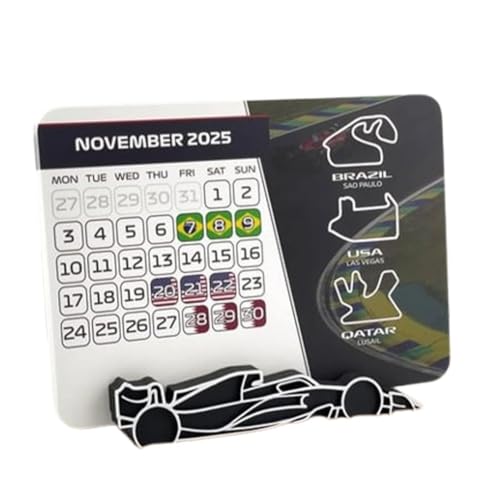 Pesfehhy Rennkalender Aus Papier, Tischkalender, Heimdekoration, Reiseroutenplanung, Formel-Rennkalender 2025 Pesfehhy Rennkalender Aus Papier, Tischkalender, Heimdekoration, Reiseroutenplanung, Formel-Rennkalender 2025 von Pesfehhy