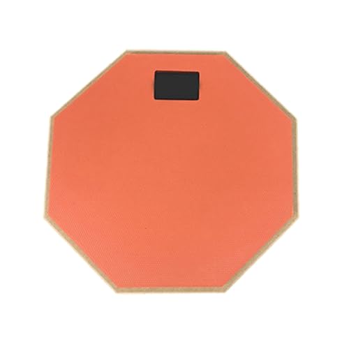 Pesfehhy Schlagzeug-Übungspad für Schlagzeug, doppelseitig, leise, für Schlagzeuge, Orange von Pesfehhy