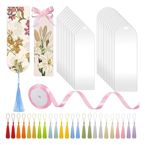 Pesfehhy Set mit 49 Lesezeichen aus Acryl, Lesezeichen aus transparentem Acryl für Frauen, Lesezeichen, Weihnachtsgeschenke, DIY-Lesezeichen Pesfehhy Set mit 49 Lesezeichen aus Acryl, Lesezeichen aus transparentem Acryl für Frauen, Lesezeichen, Weihnachtsgeschenke, DIY-Lesezeichen von Pesfehhy
