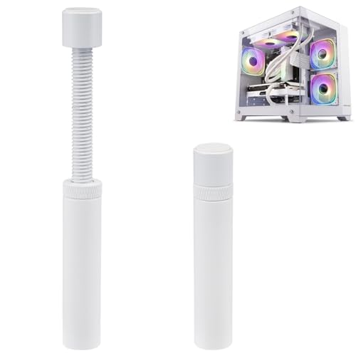 PetGlimmer Grafikkarten Halterung Weiß, HöHenverstellbare Grafikkartenhalter 74-120 mm, GPU Sag Bracket, Aluminiumlegierung GPU Halterung Stand für Grafikkarte, Videokarte von PetGlimmer