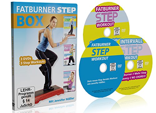 Jennifer Hößler: Die große Fatburner Step Box / 3 DVDs / 3 Step Aerobic Workouts ++ Im Set kaufen und sparen! Jennifer Hößler: Die große Fatburner Step Box / 3 DVDs / 3 Step Aerobic Workouts ++ Im Set kaufen und sparen! von Peter Brose Media Marketing