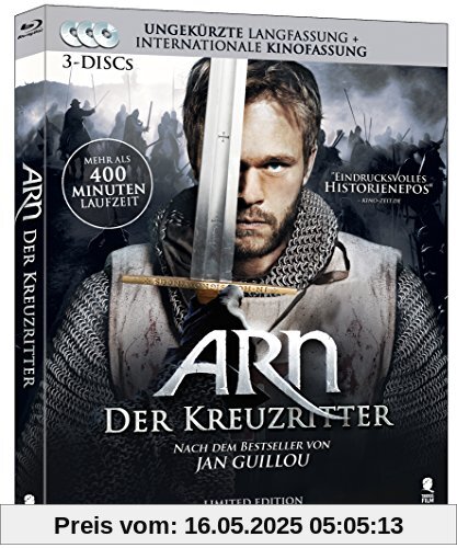 Arn - Der Kreuzritter (Limited Edition) [3 Blu-ray-Set] (Digipack im geprägten Schuber mit Kaltfolien-Kaschierung) von Peter Flinth