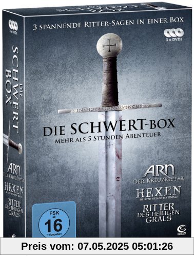 Die Schwert-Box - 3 spannende Ritter-Sagen in einer Box: ARN - Der Kreuzritter, Hexen - Die letzte Schlacht der Templer, Ritter des heiligen Grals [3 DVDs] von Peter Flinth