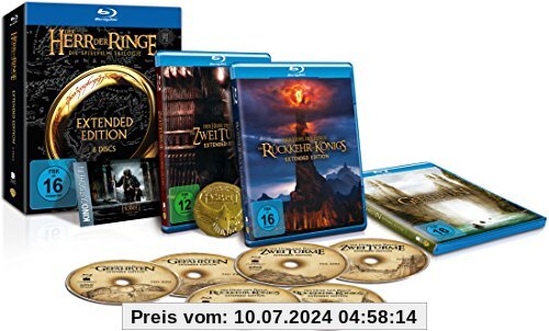 Der Herr der Ringe - Die Spielfilm Trilogie (Extended Edition) inkl. Kinogutschein für Hobbit 3 und Sammlermünze (exklusiv bei Amazon.de) [Blu-ray] [Limited Edition] von Peter Jackson
