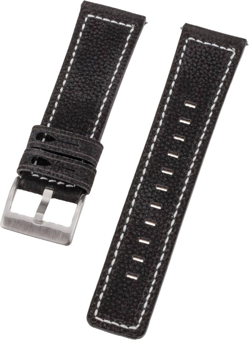 Armband Leather (22mm) schwarz von Peter Jäckel