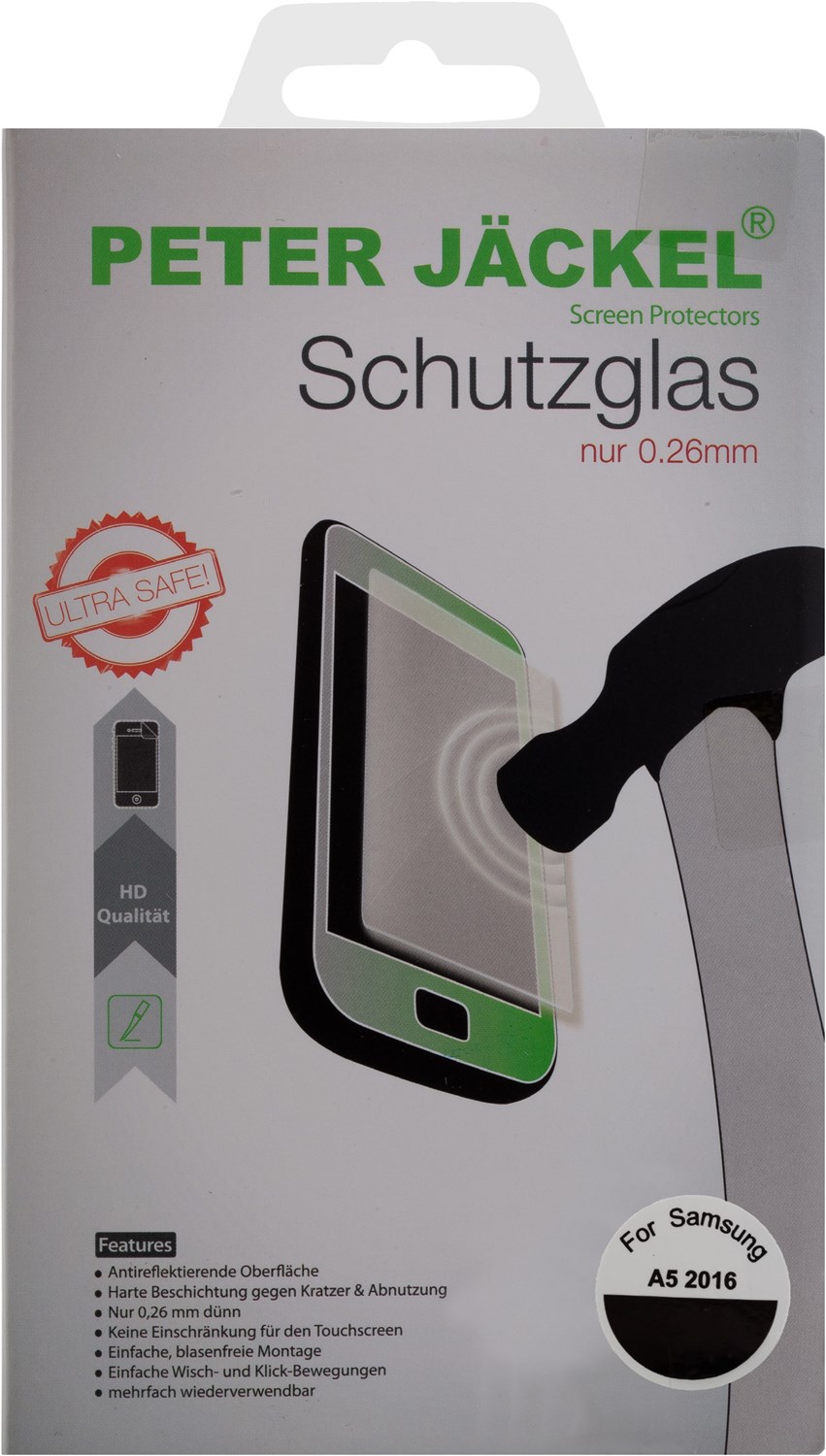 HD Glass Protector Displayschutzfolie für Galaxy A5 (2016) von Peter Jäckel