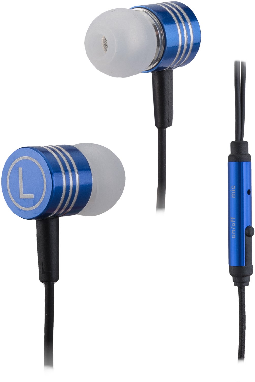 IN-EAR Headphone In-Ear-Kopfhörer mit Kabel blau von Peter Jäckel