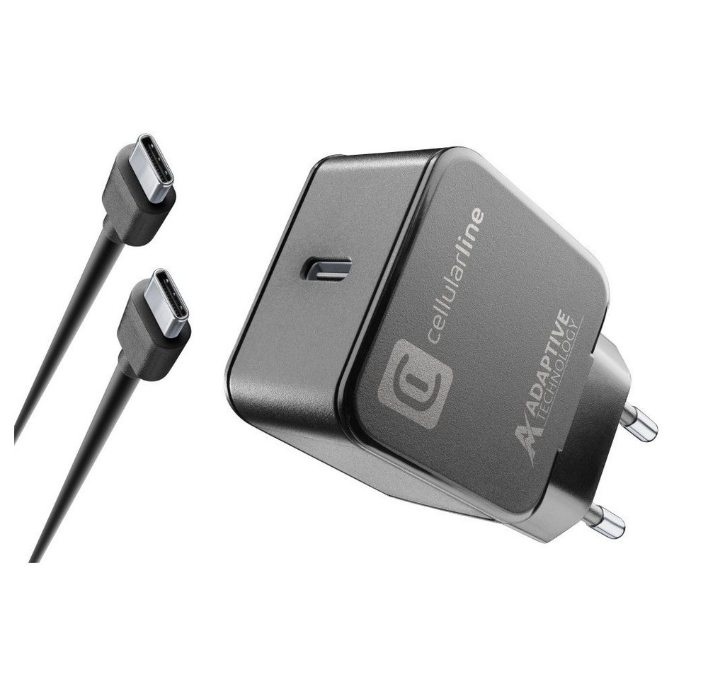 Peter Jäckel Cellularline USB-C Charger Kit für Samsung, 1m, 15 Watt, Black USB-Ladegerät von Peter Jäckel