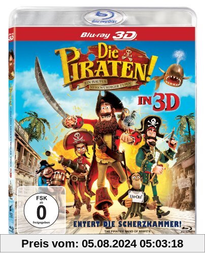 Die Piraten - Ein Haufen merkwürdiger Typen (3D-Version) [3D Blu-ray] von Peter Lord
