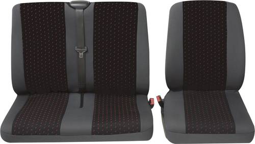 Petex 30071912 Profi 1 Sitzbezug 2teilig Polyester Rot, Anthrazit Fahrersitz, Doppelsitz von Petex