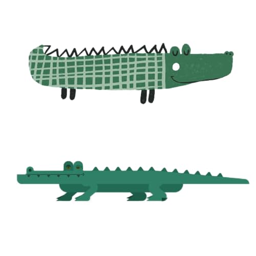 Petite Print® Namensaufkleber für Kinder, Schule, Kindergarten, Kleidung & Gegenstände, Namensetiketten personalisiert mit Namen und waschmaschinenfest (Croco, 75) von Petite Print