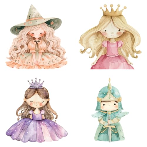 Petite Print® Namensaufkleber für Kinder, Schule, Kindergarten, Kleidung & Gegenstände, Namensetiketten personalisiert mit Namen und waschmaschinenfest (Prinzessinnen, 75) von Petite Print