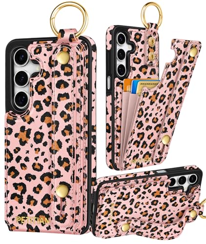 Petitian Baowen Schutzhülle für Samsung Galaxy A15 5G, mit Brieftasche, für Damen und Mädchen, niedlich, ästhetisch, einzigartiges Design, Leder, Kreditkartenhalter, Kartenhalter, Ständer, Armband für Petitian Baowen Schutzhülle für Samsung Galaxy A15 5G, mit Brieftasche, für Damen und Mädchen, niedlich, ästhetisch, einzigartiges Design, Leder, Kreditkartenhalter, Kartenhalter, Ständer, Armband für von Petitian