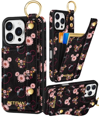 Petitian Miqi Schutzhülle für iPhone 16 Promax mit Brieftasche, niedliches mädchenhaftes ästhetisches einzigartiges Design, Leder, Kreditkartenhalter, Kartenhalter, Ständer, Armband für iPhone 16 Pro Petitian Miqi Schutzhülle für iPhone 16 Promax mit Brieftasche, niedliches mädchenhaftes ästhetisches einzigartiges Design, Leder, Kreditkartenhalter, Kartenhalter, Ständer, Armband für iPhone 16 Pro von Petitian