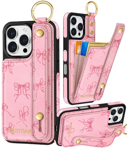 Petitian Promax Schutzhülle für iPhone 16 Pro Max, niedliches mädchenhaftes ästhetisches einzigartiges Design, Leder, Kreditkartenhalter, Kartenhalter, Ständer, Armband für iPhone 16 Pro Max Petitian Promax Schutzhülle für iPhone 16 Pro Max, niedliches mädchenhaftes ästhetisches einzigartiges Design, Leder, Kreditkartenhalter, Kartenhalter, Ständer, Armband für iPhone 16 Pro Max von Petitian