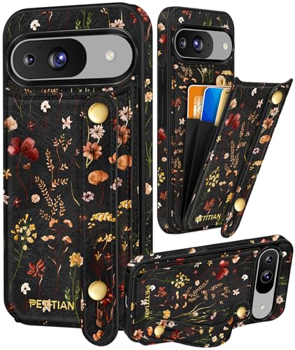 Petitian Schutzhülle für Google Pixel 9Pro/9, mit Brieftasche, für Damen und Mädchen, niedlich, ästhetisch, einzigartiges Design, Leder, Kreditkartenhalter, Kartenhalter, Ständer, Armband für Pixel Petitian Schutzhülle für Google Pixel 9Pro/9, mit Brieftasche, für Damen und Mädchen, niedlich, ästhetisch, einzigartiges Design, Leder, Kreditkartenhalter, Kartenhalter, Ständer, Armband für Pixel von Petitian