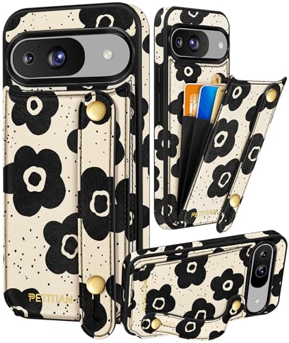 Petitian Schutzhülle für Google Pixel 9Pro/9, mit Brieftasche, für Damen und Mädchen, niedlich, ästhetisch, einzigartiges Design, Leder, Kreditkartenhalter, Kartenhalter, Ständer, Armband für Pixel Petitian Schutzhülle für Google Pixel 9Pro/9, mit Brieftasche, für Damen und Mädchen, niedlich, ästhetisch, einzigartiges Design, Leder, Kreditkartenhalter, Kartenhalter, Ständer, Armband für Pixel von Petitian