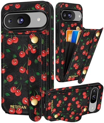 Petitian Schutzhülle für Google Pixel 9Pro/9, mit Brieftasche, für Damen und Mädchen, niedlich, ästhetisch, einzigartiges Design, Leder, Kreditkartenhalter, Kartenhalter, Ständer, Armband für Pixel Petitian Schutzhülle für Google Pixel 9Pro/9, mit Brieftasche, für Damen und Mädchen, niedlich, ästhetisch, einzigartiges Design, Leder, Kreditkartenhalter, Kartenhalter, Ständer, Armband für Pixel von Petitian