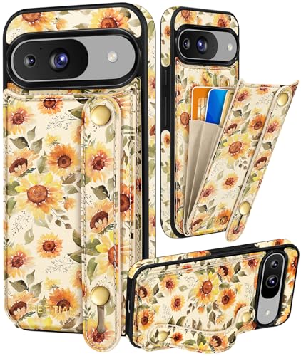 Petitian Schutzhülle für Google Pixel 9Pro/9, mit Brieftasche, für Damen und Mädchen, niedlich, ästhetisch, einzigartiges Design, Leder, Kreditkartenhalter, Kartenhalter, Ständer, Armband für Pixel Petitian Schutzhülle für Google Pixel 9Pro/9, mit Brieftasche, für Damen und Mädchen, niedlich, ästhetisch, einzigartiges Design, Leder, Kreditkartenhalter, Kartenhalter, Ständer, Armband für Pixel von Petitian