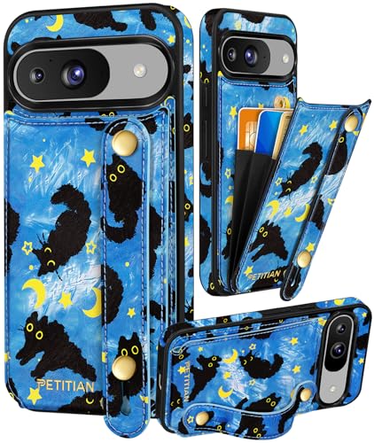 Petitian Schutzhülle für Google Pixel 9Pro/9, mit Brieftasche, für Damen und Mädchen, niedlich, ästhetisch, einzigartiges Design, Leder, Kreditkartenhalter, Kartenhalter, Ständer, Armband für Pixel Petitian Schutzhülle für Google Pixel 9Pro/9, mit Brieftasche, für Damen und Mädchen, niedlich, ästhetisch, einzigartiges Design, Leder, Kreditkartenhalter, Kartenhalter, Ständer, Armband für Pixel von Petitian