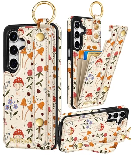 Petitian Schutzhülle für Samsung Galaxy A15 5G, mit Brieftasche, für Damen und Mädchen, niedlich, ästhetisch, einzigartiges Design, Leder, Kreditkartenhalter, Kartenhalter, Ständer, Armband für Galaxy Petitian Schutzhülle für Samsung Galaxy A15 5G, mit Brieftasche, für Damen und Mädchen, niedlich, ästhetisch, einzigartiges Design, Leder, Kreditkartenhalter, Kartenhalter, Ständer, Armband für Galaxy von Petitian