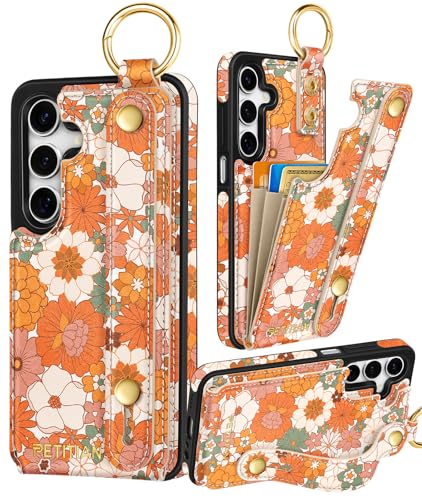 Petitian Schutzhülle für Samsung Galaxy A15 5G, mit Brieftasche, für Damen und Mädchen, niedlich, ästhetisch, einzigartiges Design, Leder, Kreditkartenhalter, Kartenhalter, Ständer, Armband für Galaxy Petitian Schutzhülle für Samsung Galaxy A15 5G, mit Brieftasche, für Damen und Mädchen, niedlich, ästhetisch, einzigartiges Design, Leder, Kreditkartenhalter, Kartenhalter, Ständer, Armband für Galaxy von Petitian