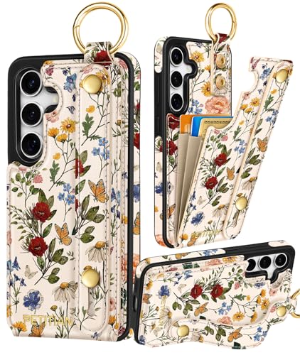 Petitian Schutzhülle für Samsung Galaxy S24 FE mit Brieftasche: Frauen und Mädchen, niedliches mädchenhaftes ästhetisches einzigartiges Design, Leder, Kreditkartenhalter, Kartenhalter, Ständer Petitian Schutzhülle für Samsung Galaxy S24 FE mit Brieftasche: Frauen und Mädchen, niedliches mädchenhaftes ästhetisches einzigartiges Design, Leder, Kreditkartenhalter, Kartenhalter, Ständer von Petitian