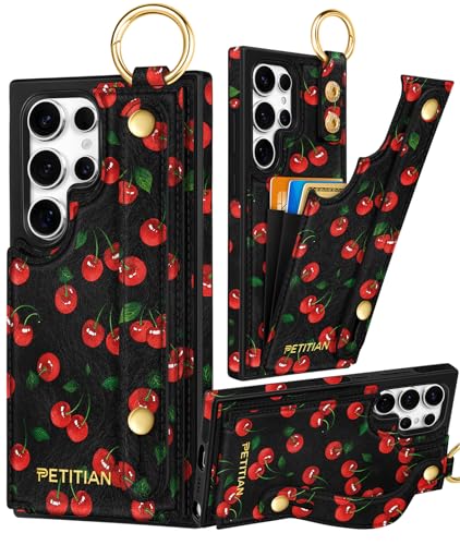 Petitian Schutzhülle für Samsung Galaxy S25 Ultra mit Brieftasche: Frauen und Mädchen, niedliches mädchenhaftes ästhetisches einzigartiges Design, Leder, Kreditkartenhalter, Kartenhalter, Ständer Petitian Schutzhülle für Samsung Galaxy S25 Ultra mit Brieftasche: Frauen und Mädchen, niedliches mädchenhaftes ästhetisches einzigartiges Design, Leder, Kreditkartenhalter, Kartenhalter, Ständer von Petitian