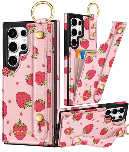 Petitian Schutzhülle für Samsung Galaxy S25 Ultra mit Brieftasche: Frauen und Mädchen, niedliches mädchenhaftes ästhetisches einzigartiges Design, Leder, Kreditkartenhalter, Kartenhalter, Ständer Petitian Schutzhülle für Samsung Galaxy S25 Ultra mit Brieftasche: Frauen und Mädchen, niedliches mädchenhaftes ästhetisches einzigartiges Design, Leder, Kreditkartenhalter, Kartenhalter, Ständer von Petitian