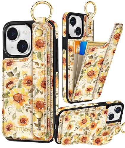 Petitian Schutzhülle für iPhone 14 Plus mit Brieftasche: Frauen und Mädchen, niedlich, ästhetisch, einzigartiges Design, Leder, Kreditkartenhalter, Kartenhalter, Ständer, Armband für iPhone 14 Plus Petitian Schutzhülle für iPhone 14 Plus mit Brieftasche: Frauen und Mädchen, niedlich, ästhetisch, einzigartiges Design, Leder, Kreditkartenhalter, Kartenhalter, Ständer, Armband für iPhone 14 Plus von Petitian