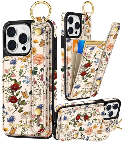 Petitian Schutzhülle für iPhone 14 Pro mit Brieftasche: Frauen und Mädchen, niedliches mädchenhaftes ästhetisches einzigartiges Design, Leder, Kreditkartenhalter, Kartenhalter, Ständer, Armband für Petitian Schutzhülle für iPhone 14 Pro mit Brieftasche: Frauen und Mädchen, niedliches mädchenhaftes ästhetisches einzigartiges Design, Leder, Kreditkartenhalter, Kartenhalter, Ständer, Armband für von Petitian